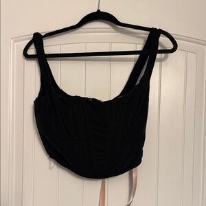 House of CB Black Top with Pink Accents